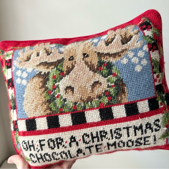 Vintage Needlepoint Pillow - Picture 6 of 9